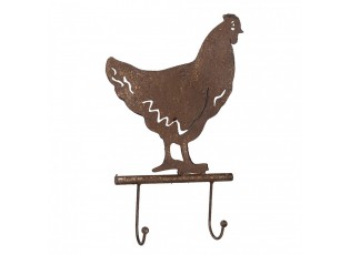 Wall Coat Rack Chicken 21x5x33 Cm Brown Metal - 21*5*33 cm