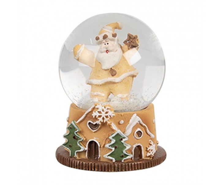 Vánoční sněžítko Santa Claus s hvězdou - Ø 5 * 6 cm