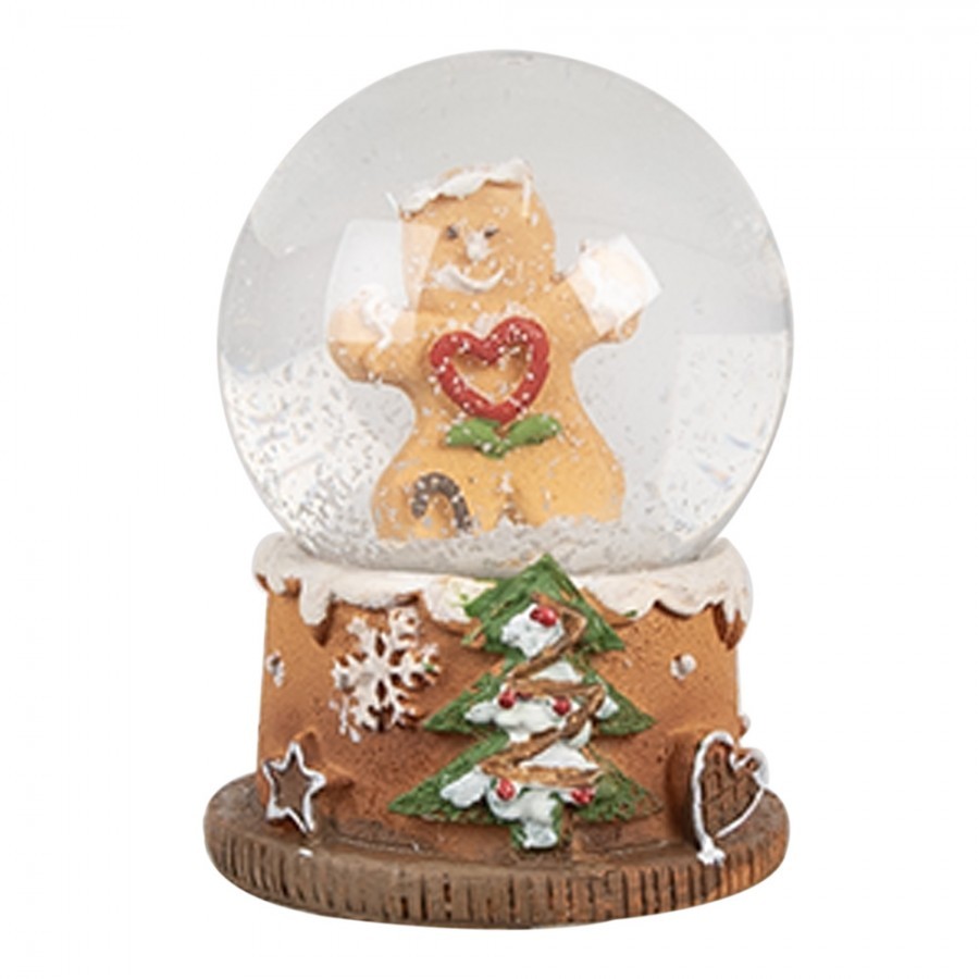 Vánoční sněžítko s perníčkem Gingerbread - Ø 5 * 6 cm 65765