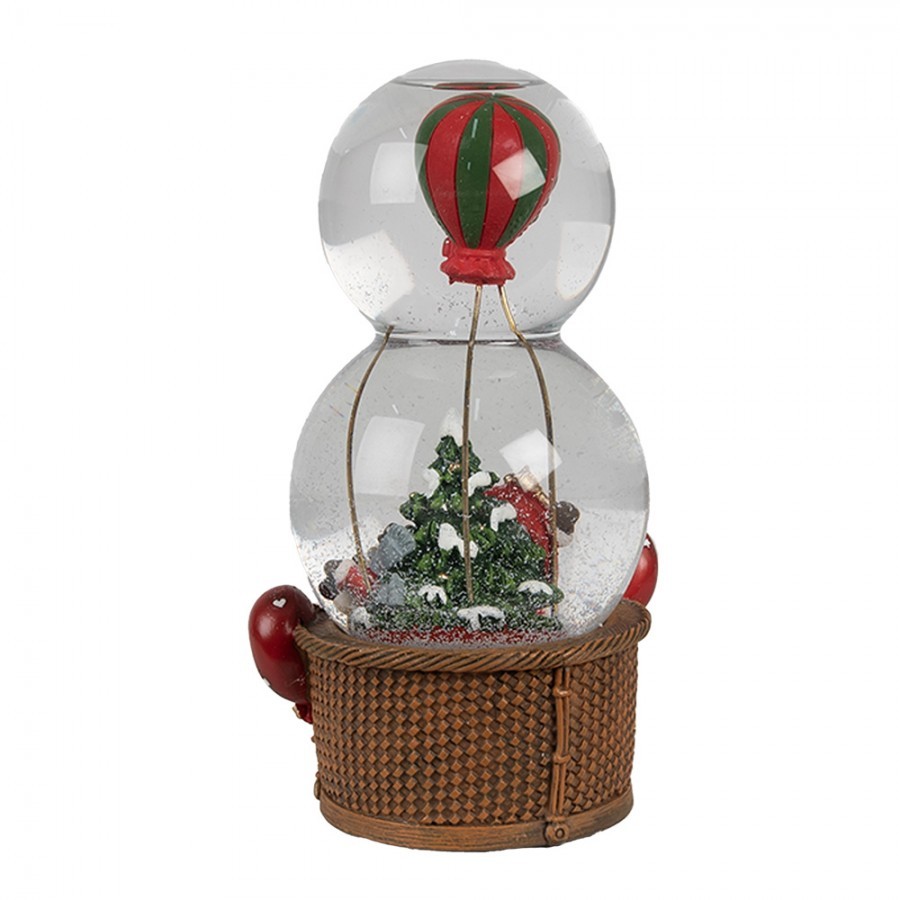 Sněžítko Santa v balónu Air Balloon Christmas - 12*10*21 cm