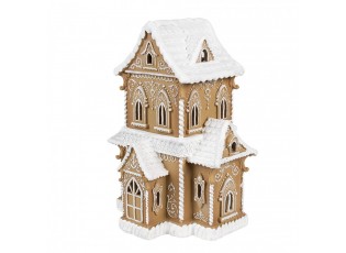 Gingerbread House With LED 28x21x37 Cm Brown Plastic Gingerbread House - 28*21*37 cm