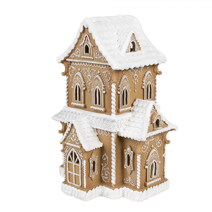 Gingerbread House With LED 28x21x37 Cm Brown Plastic Gingerbread House - 28*21*37 cm