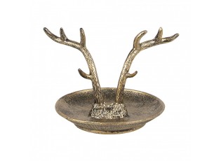 Decorative Bowl 11x9x8 Cm Gold Colored Metal Antler - 11*9*8 cm