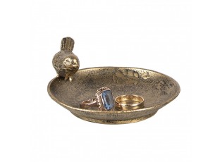 Decorative Bowl 10x9x4 Cm Gold Colored Metal Bird - 10*9*4 cm