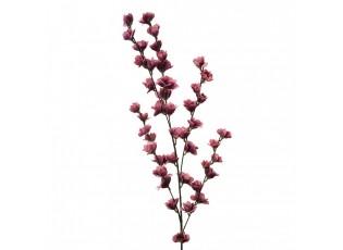 Dekorace umělá větvička s růžovými květy - 6*6*102 cm