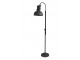 Černá antik kovová stojací lampa s patinou Factory - 175 cm / E27/ 60W