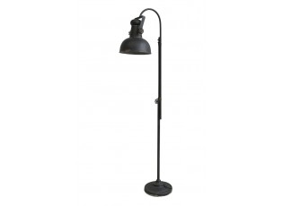 Černá antik kovová stojací lampa s patinou Factory - 175 cm / E27/ 60W