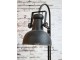 Černá antik kovová stojací lampa s patinou Factory - 175 cm / E27/ 60W