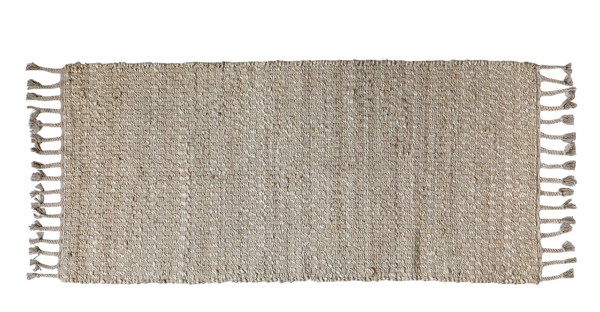 Přírodní jutový koberec s třásněmi Hully - 70*150 cm