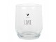 Sklenička se srdíčkem Lovely Day - Ø 8*9 cm / 300 ml Clayre & Eef