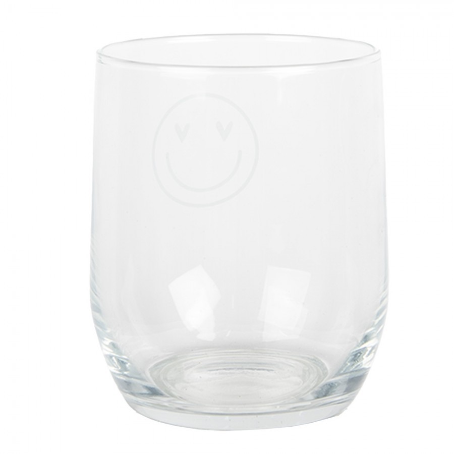 Sklenička se smajlíkem Heart & Smile - Ø 8*9 cm / 300 ml