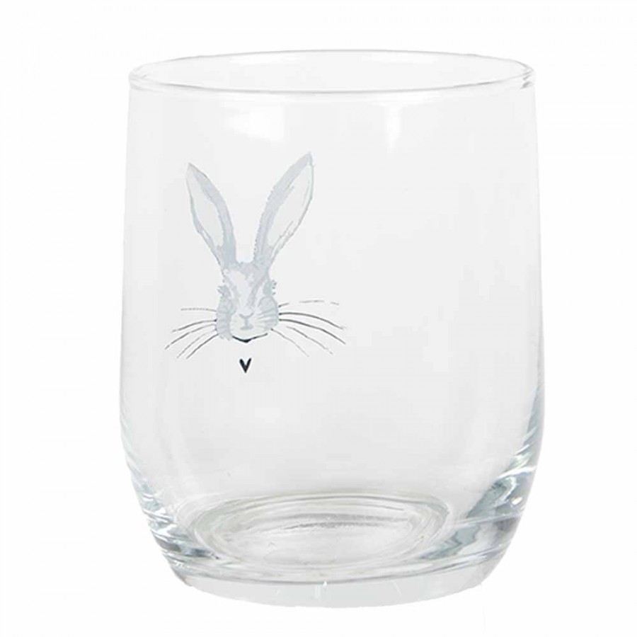 Sklenička na vodu s králíčkem - Ø 8*9 cm / 300 ml