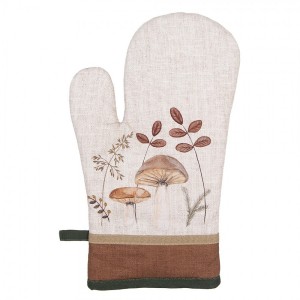 Béžová chňapka - rukavice s houbičkami Little Forest Jewels - 18*30 cm