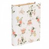 Bílý úložný box s květy ve tvaru knihy Book Van - 17*14*5 cm Barva: bílá off, multiMateriál: kartonHmotnost: 0,12 kg