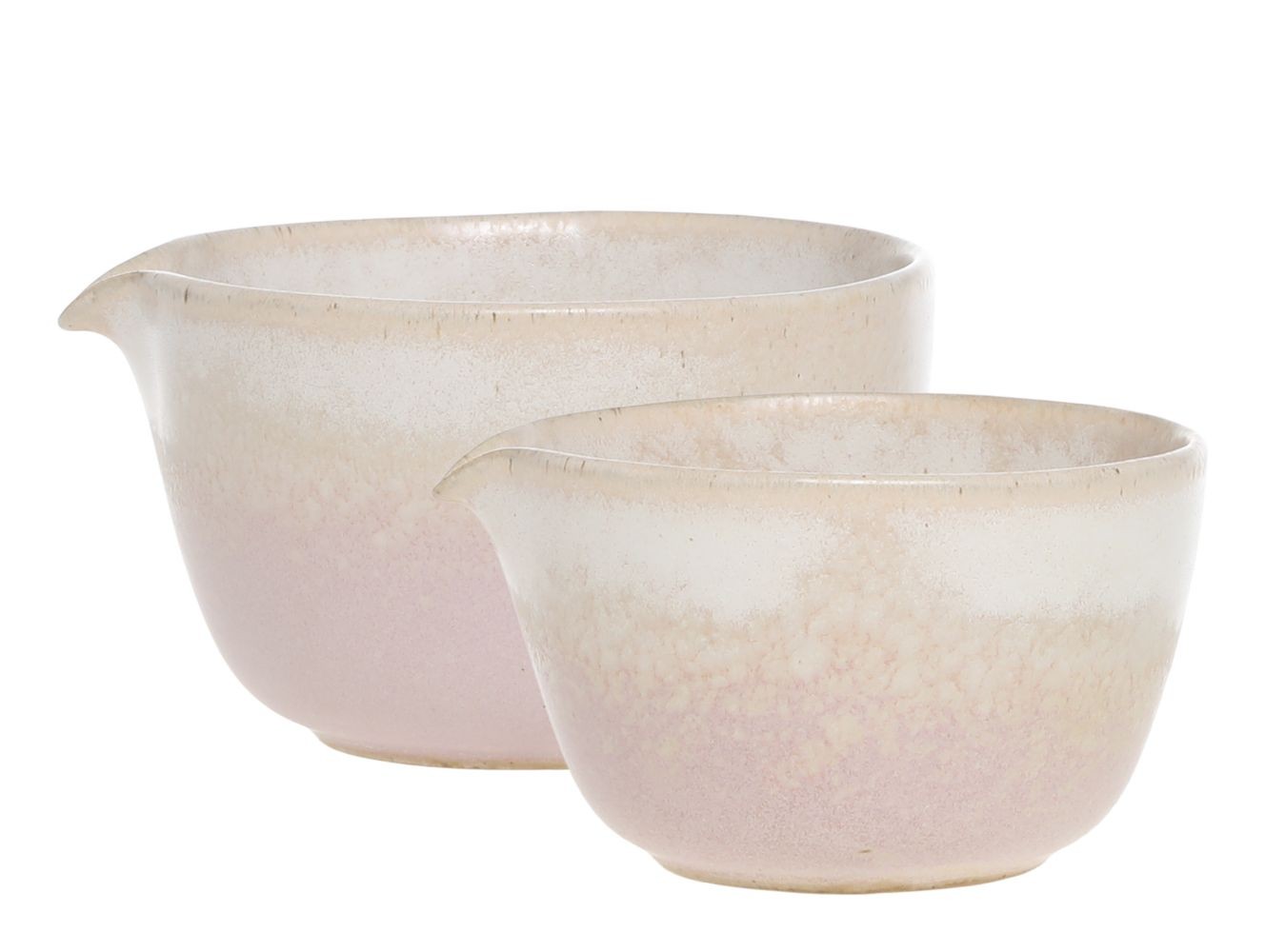 2ks béžovo-růžová miska Valence Dusty Rose - Ø 11*6/ Ø 10*5,5cm / 274ml / 155ml