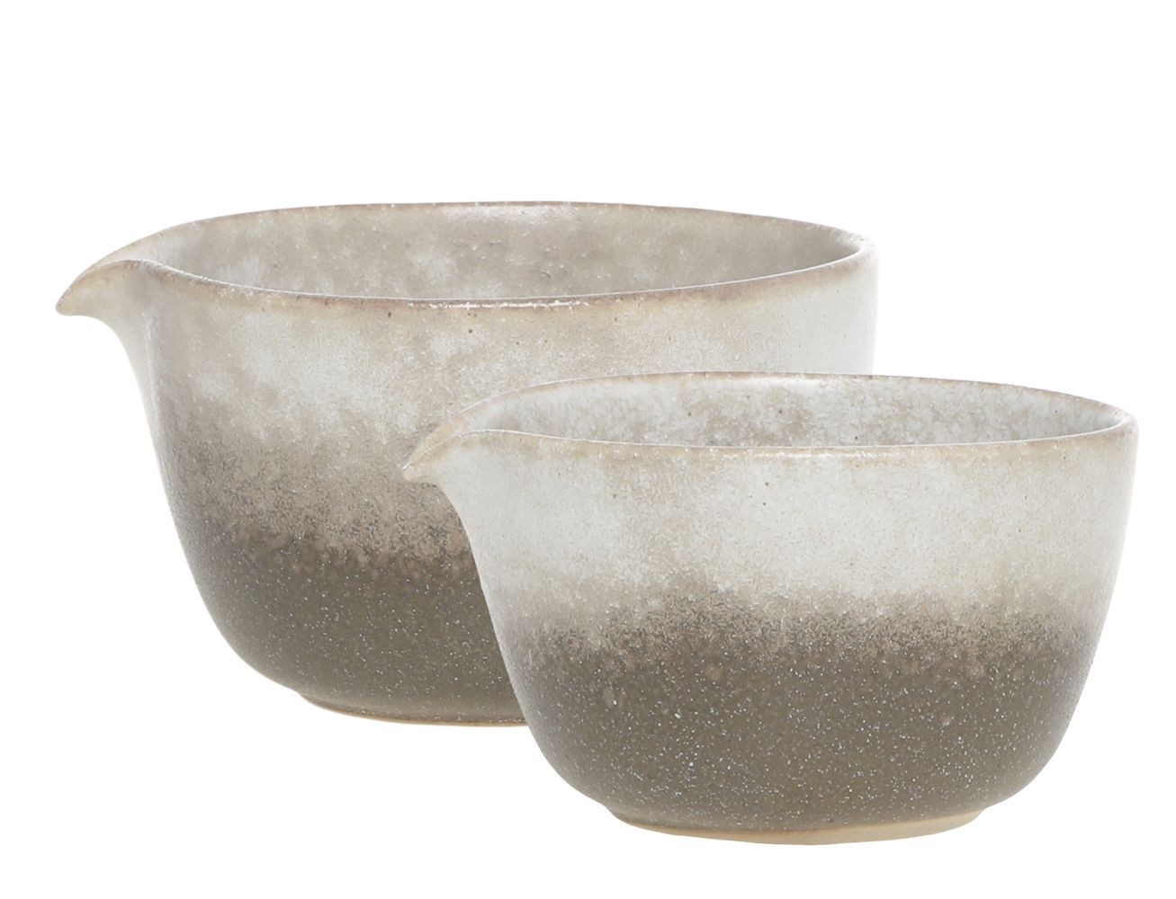 2ks béžovo-šedá miska Valence Dusty Stone - Ø 11*6/ Ø 10*5,5cm / 274ml / 155ml