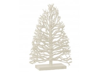 Bílý dřevěný strom na noze Teatree Wood White - 45*15*70 cm