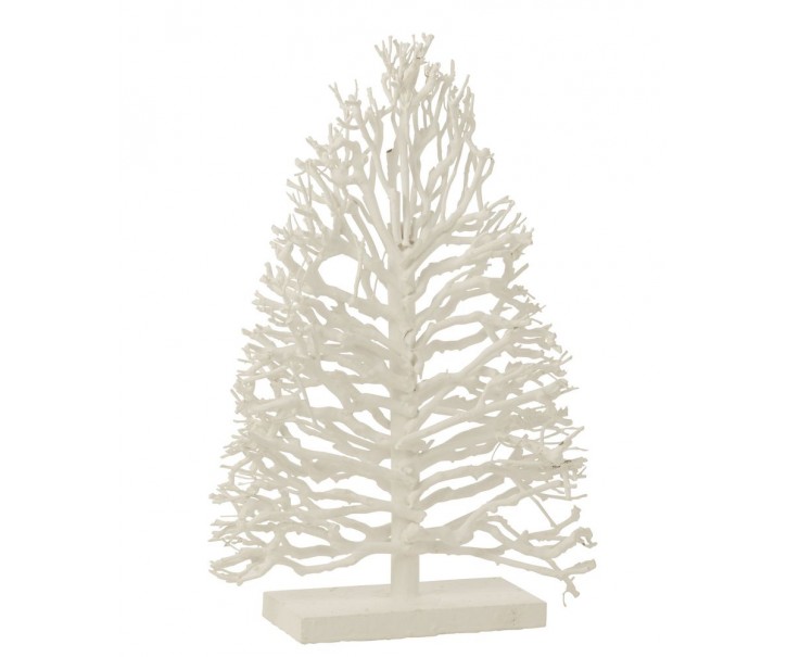 Bílý dřevěný strom na noze Teatree Wood White - 45*15*70 cm