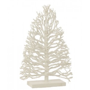 Bílý dřevěný strom na noze Teatree Wood White - 45*15*70 cm