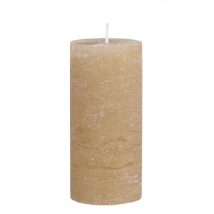 Medová široká svíčka Rustic pillar honey - Ø 7*15cm/ 60h