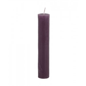 Fialová úzká krátká svíčka Short dinner plum - Ø 2 *11cm / 4h