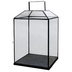 Černá antik kovová lucerna Factory XL - 42*42*72 cm
