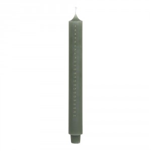 Zelená adventní svíčka s čísly 1-24 Advent Candle - Ø 3*29cm / 20h