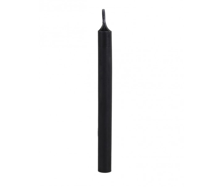 Černá úzká svíčka Taper black - Ø 1,2 *13cm / 2.5h