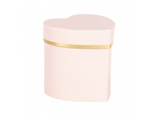 Gift Box 10x10x10 Cm Pink Cardboard Heart-Shaped - 10,00 cm