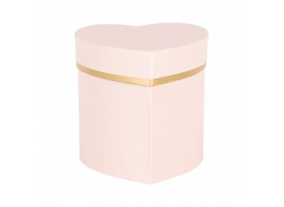 Gift Box 10x10x10 Cm Pink Cardboard Heart-Shaped - 10,00 cm