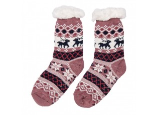 Christmas Socks Set Of 12 One Size Multicoloured Synthetic Deer - One size