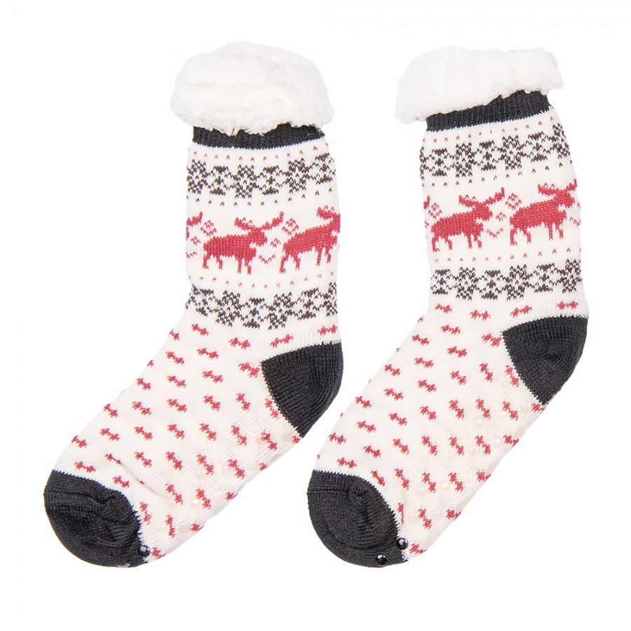 Christmas Socks Set Of 12 One Size Multicoloured Synthetic Deer - One size