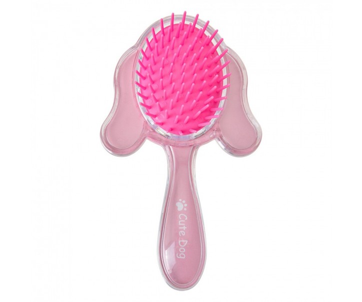 Hair Brush 15x9x3 Cm Pink Plastic Dog - 15*9*3 cm Clayre & Eef