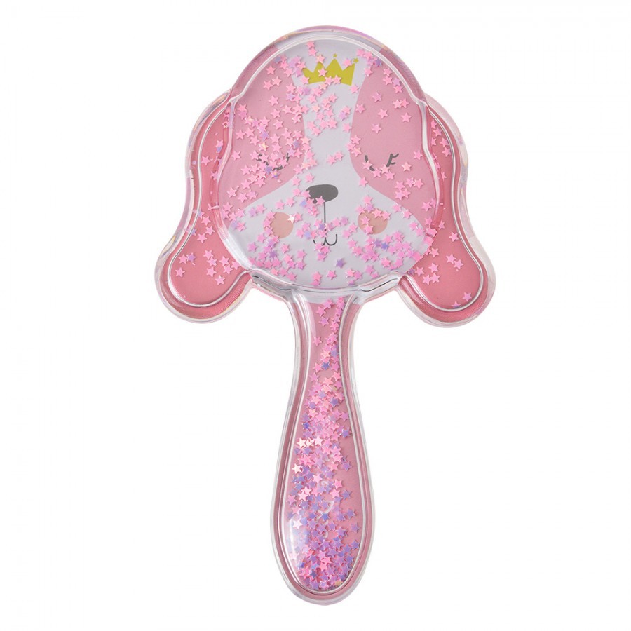 Hair Brush 15x9x3 Cm Pink Plastic Dog - 15*9*3 cm