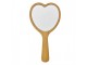 Hair Brush 15x8x3 Cm Beige Brown Plastic Glass Heart Heart-Shaped - 15*8*3 cm Clayre & Eef
