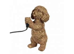 Table Lamp Dog 11x13x23 Cm Gold Colored Plastic - 11*13*23 cm E14/ma* 1*40W