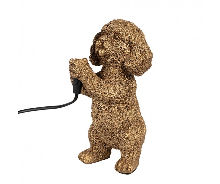 Table Lamp Dog 11x13x23 Cm Gold Colored Plastic - 11*13*23 cm E14/ma* 1*40W Clayre & Eef