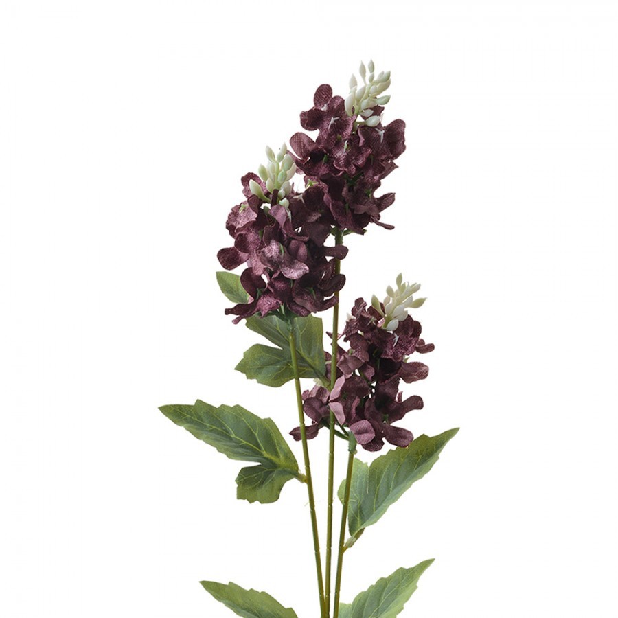 Dekorace umělá květina s fialovými květy - 12*5*71 cm