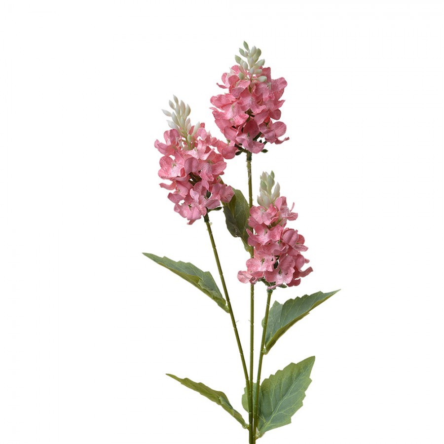 Dekorace umělá květina s růžovými květy - 12*5*71 cm