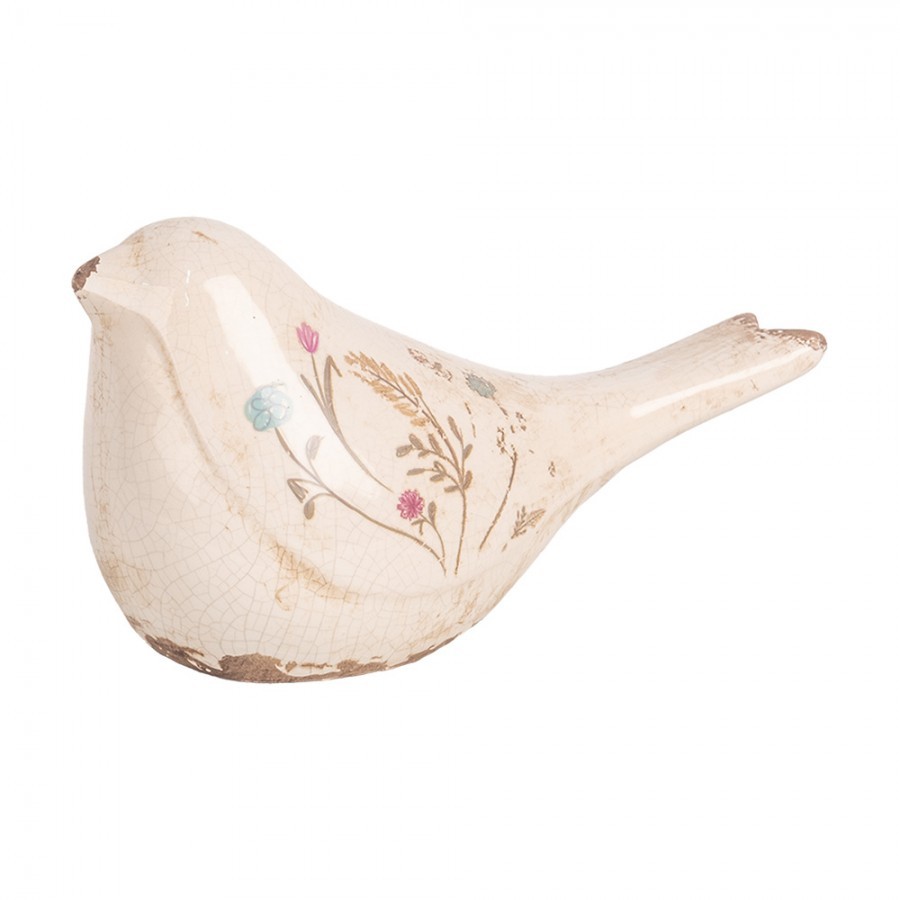 Keramická dekorace ptáček s kvítky Floral Cartoon M - 22*9*12 cm