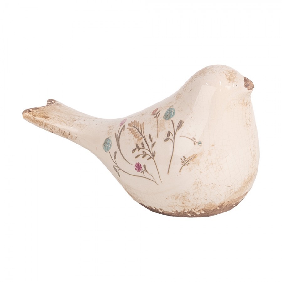 Keramická dekorace ptáček s kvítky Floral Cartoon M - 22*9*12 cm