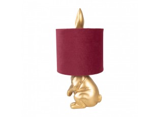 Table Lamp Rabbit ? 20x42 Cm Gold Colored Red Plastic - 20,00 cm