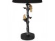 Černá stolní lampa se zlatými ptáčky Birdie gold - E27/ma* 1*60W Clayre & Eef
