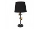 Černá stolní lampa se zlatými ptáčky Birdie gold - E27/ma* 1*60W Clayre & Eef