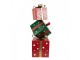 Červená kovová dekorace dárky s mašlemi Christmas Gift - 42*36*92 cm