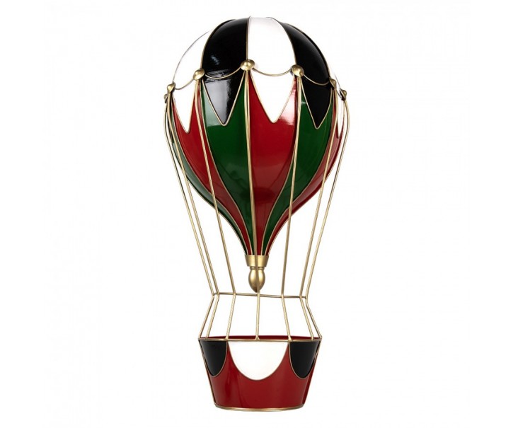 Červená kovová dekorace balón Christmas Balloon - 31*16*63 cm