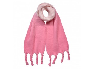 Winter Scarf Women 32x220 Cm Pink Synthetic Rectangle Scarf - Fashion