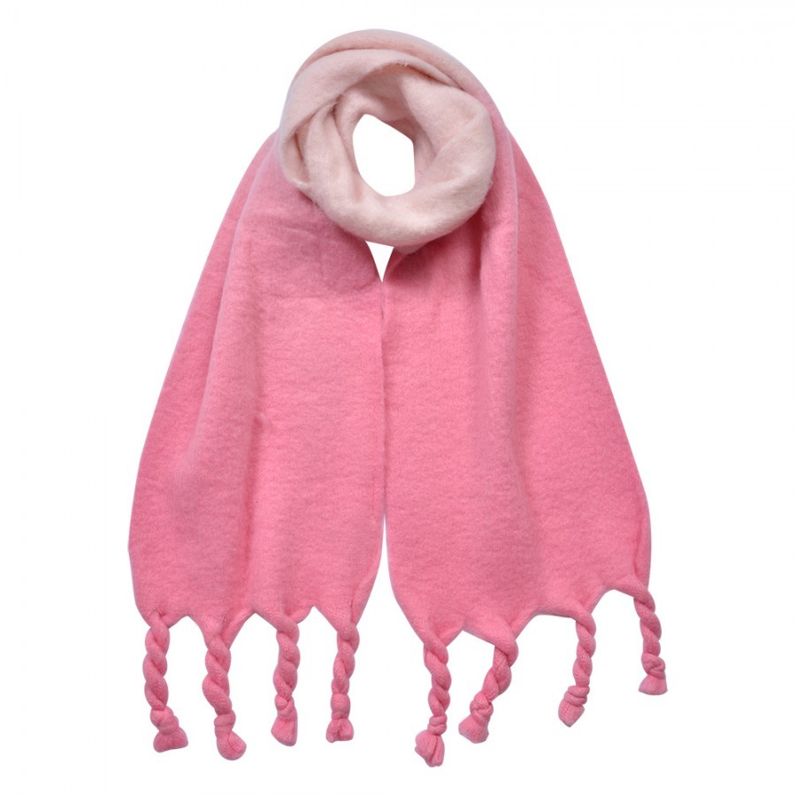 Winter Scarf Women 32x220 Cm Pink Synthetic Rectangle Scarf - Fashion