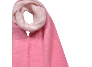 Winter Scarf Women 32x220 Cm Pink Synthetic Rectangle Scarf - Fashion
