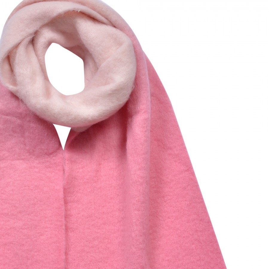 Winter Scarf Women 32x220 Cm Pink Synthetic Rectangle Scarf - Fashion Clayre & Eef Winter Scarf Women 32x220 Cm Pink Synthetic Rectangle Scarf - Fashion Clayre & Eef